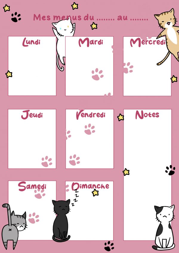 Planner Repas Chat – Image 5